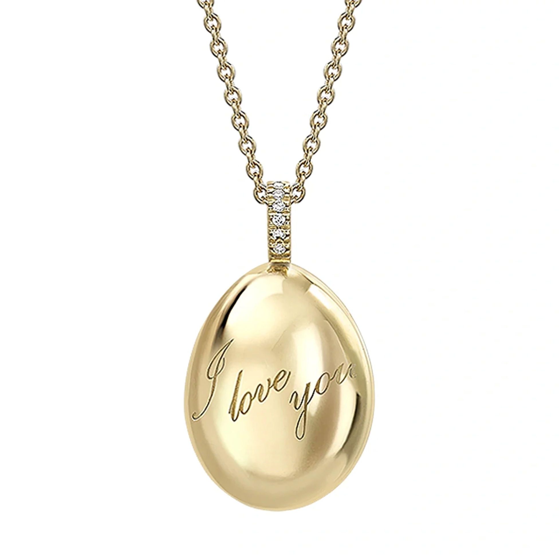 I Love You Egg Pendant