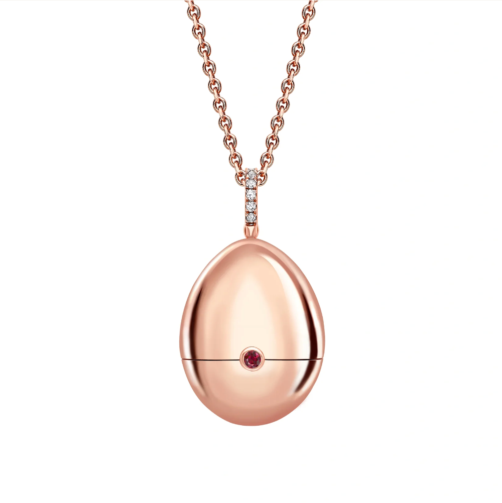 Fabergé Essence Rose Gold Diamond Set Star Surprise Locket